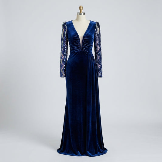 Vestido Azul Royal - VD033