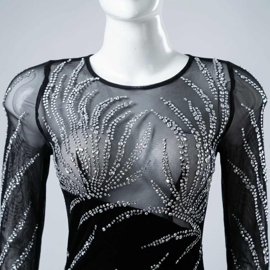 Vestido Noir Sirena - VD066