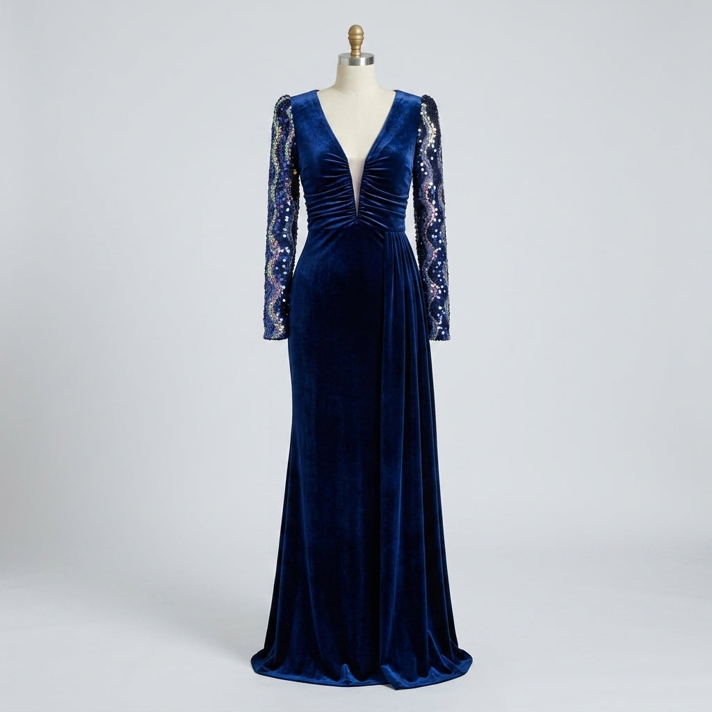 Vestido Azul Royal - VD033