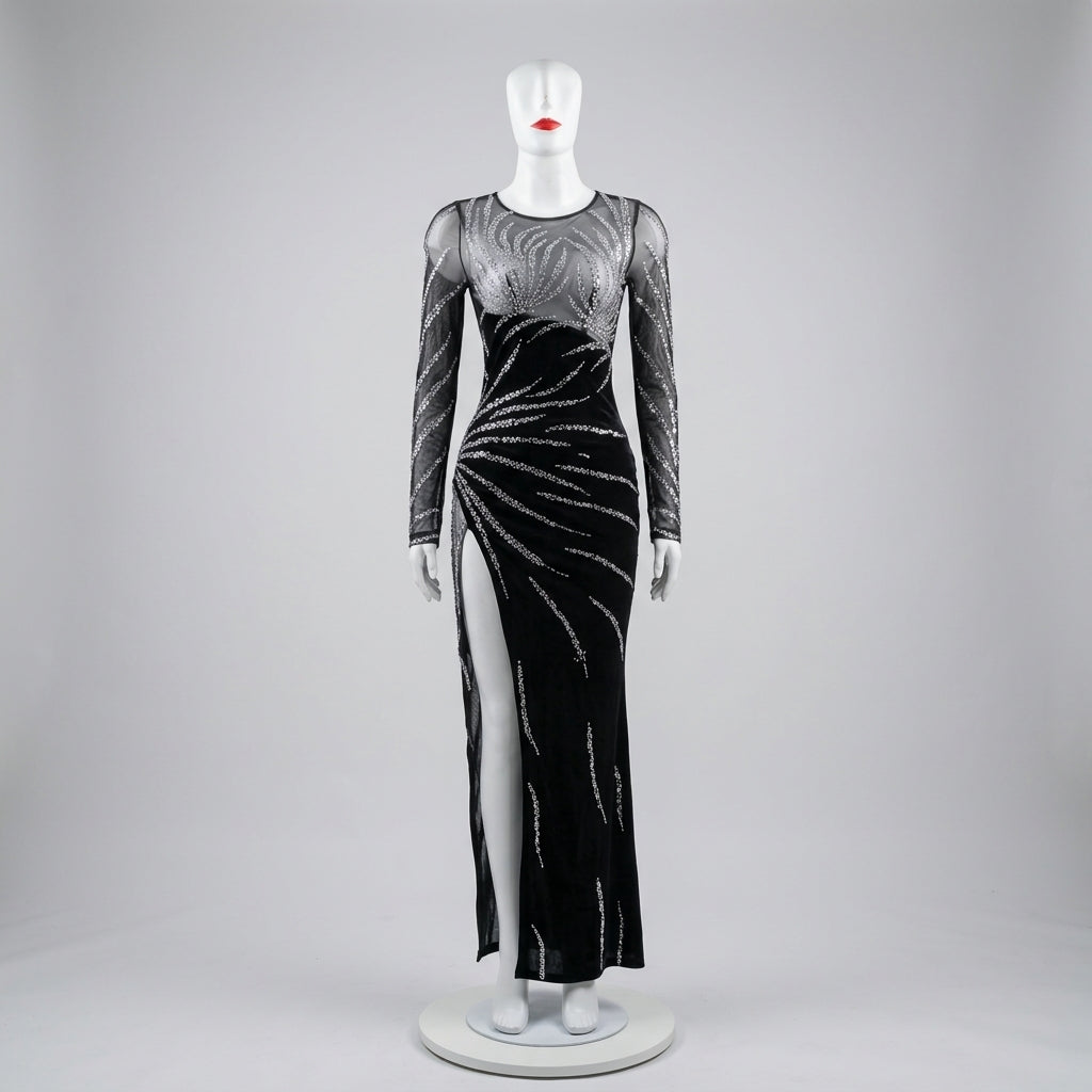 Vestido Noir Sirena - VD066