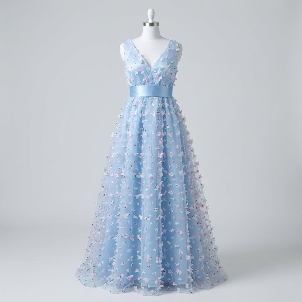Vestido Primavera Celeste - VD024