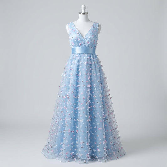 Vestido Primavera Celeste - VD024