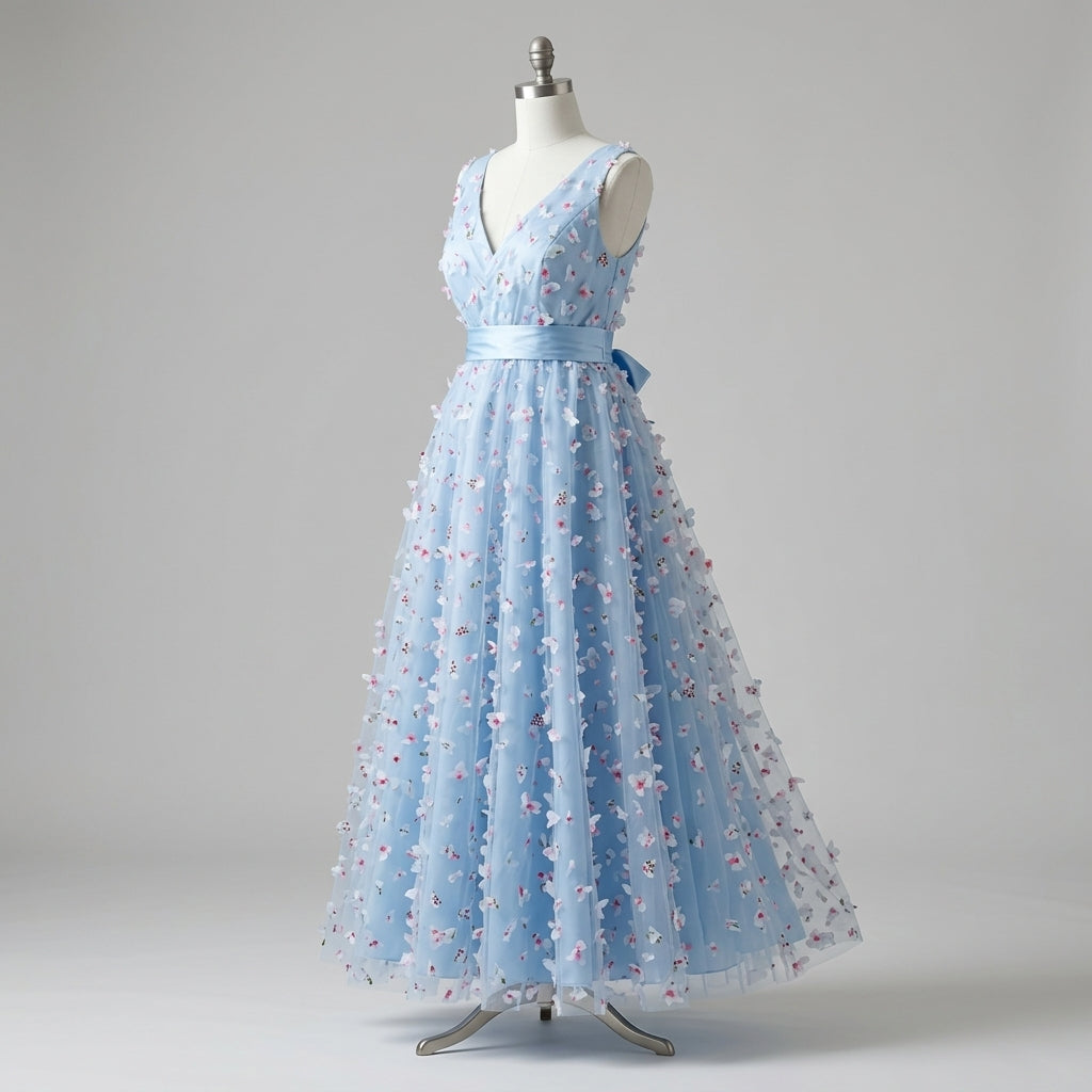 Vestido Primavera Celeste - VD024